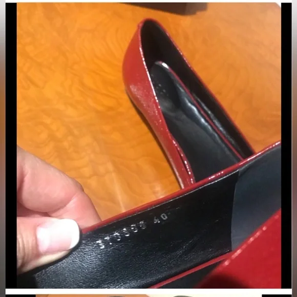 GUCCI Red Salandia Peep Toe Flats Size 40 (US 10) - Picture 5 of 9
